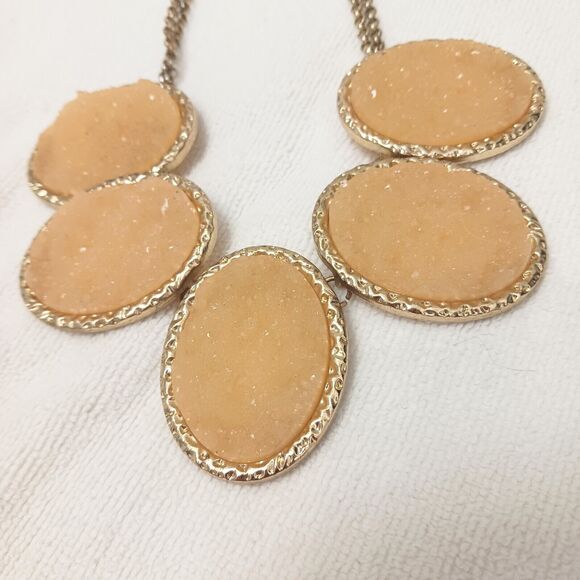 Vintage Women's Faux CRYSTALS Necklace Palm Springs REGENCY Eccentric Modern - Picture 6 of 10